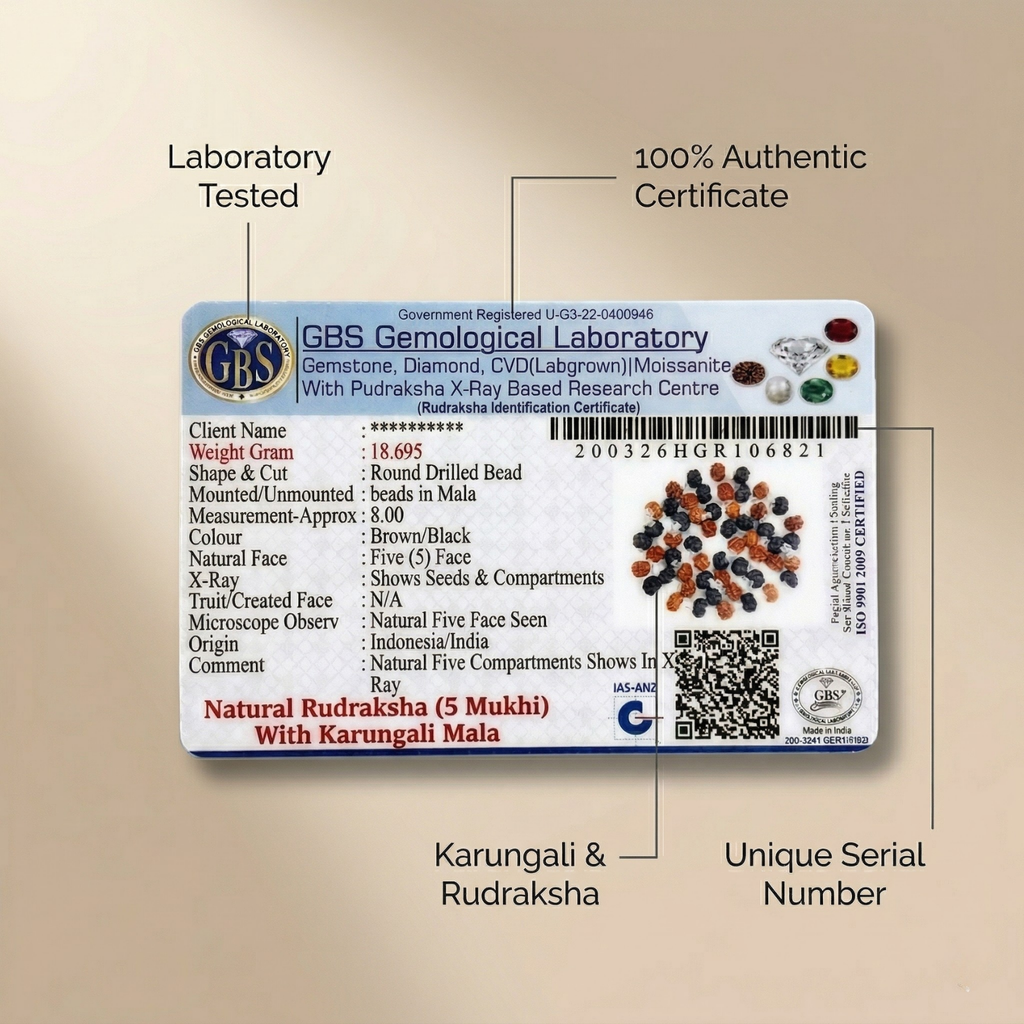 Divya Raksha Karungali + Rudraksha Mala