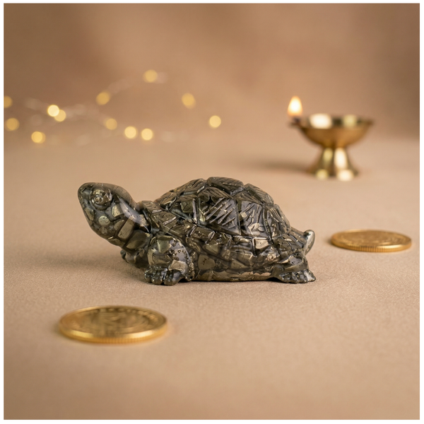 Raw Pyrite Turtle (Kachhua)