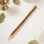 Gold Plated Rudraksha Bracelet