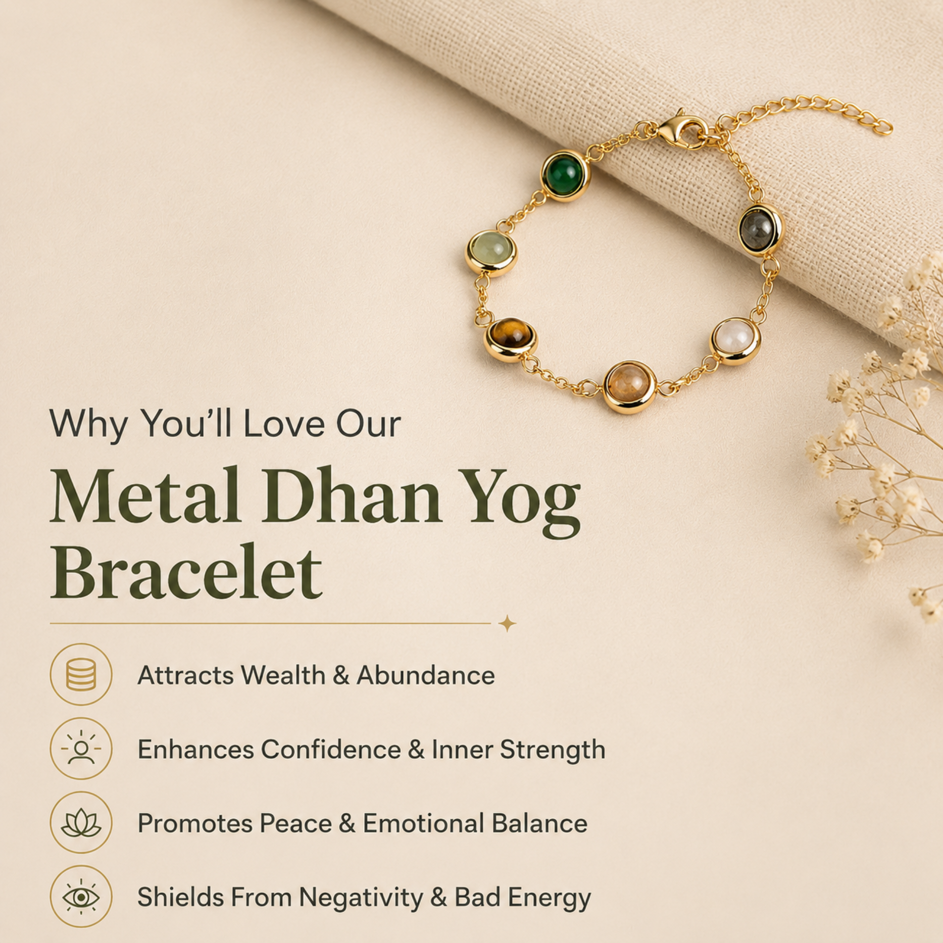Metal Dhanyog Bracelet For Women