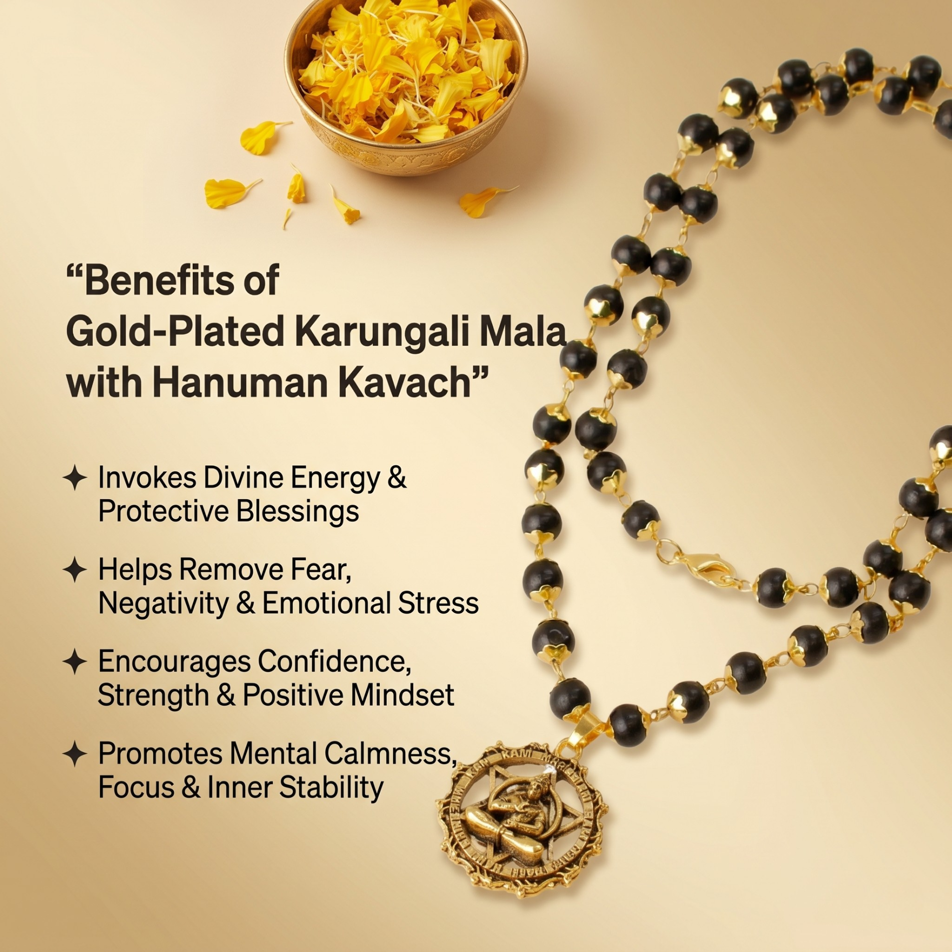 Karungali Mala With Hanuman Kavach