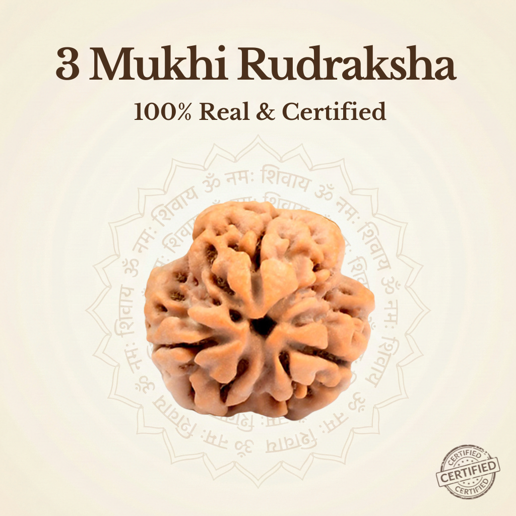 Nepal Origin 3 Mukhi Rudraksha