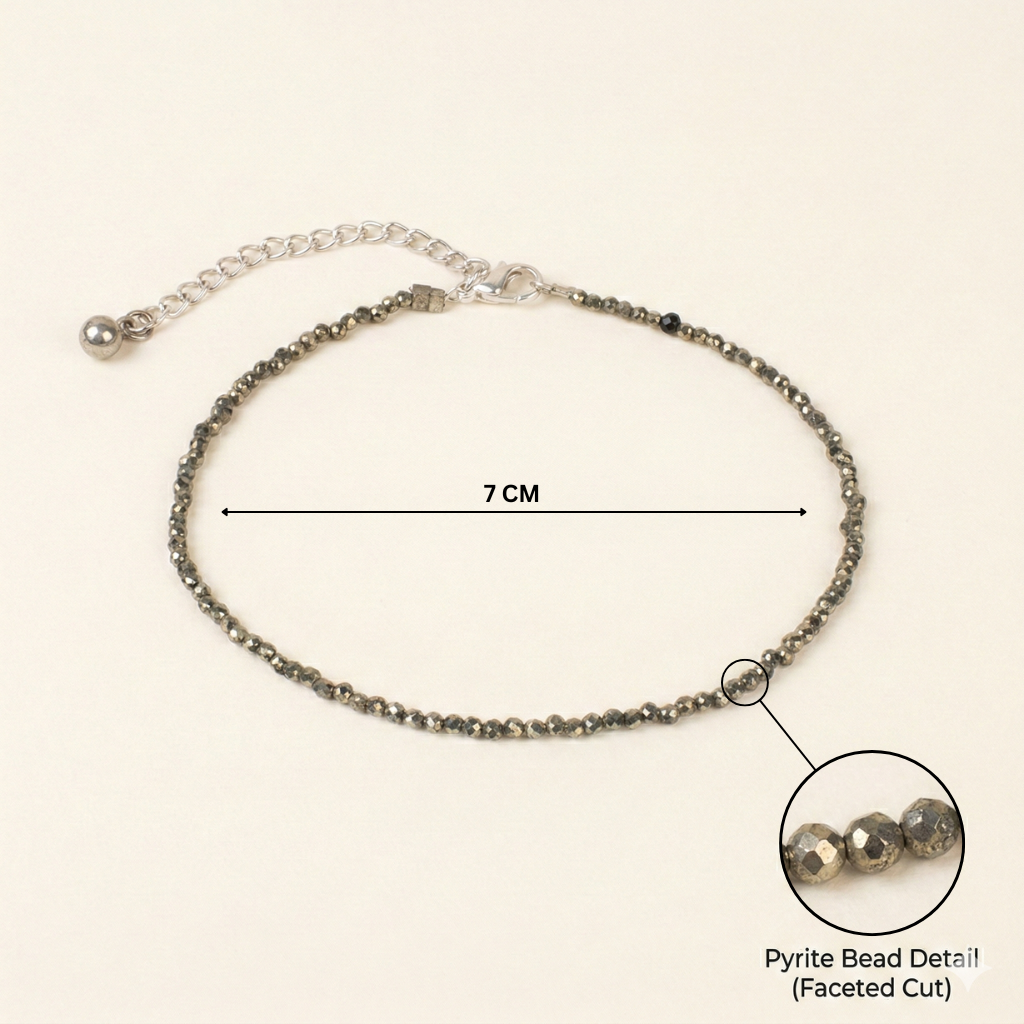 Raw Pyrite Anklet