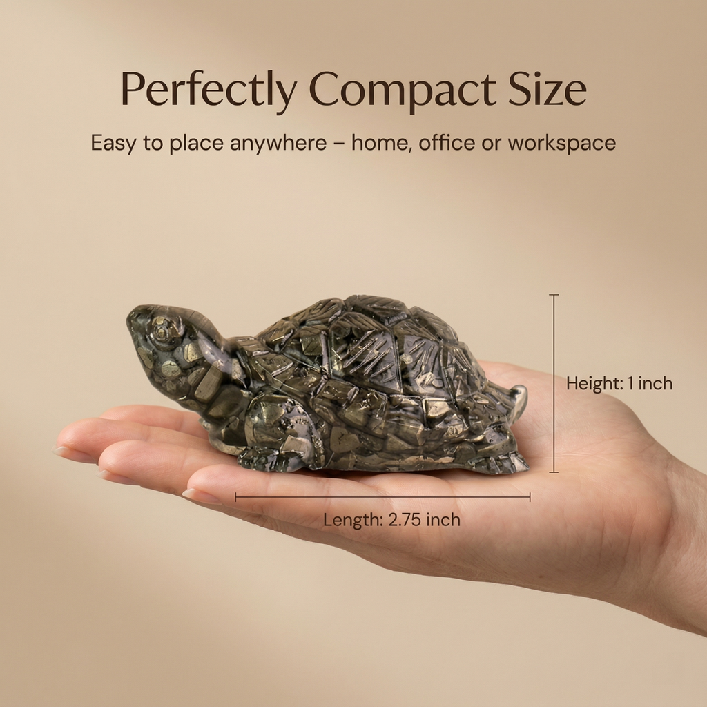 Raw Pyrite Turtle (Kachhua)