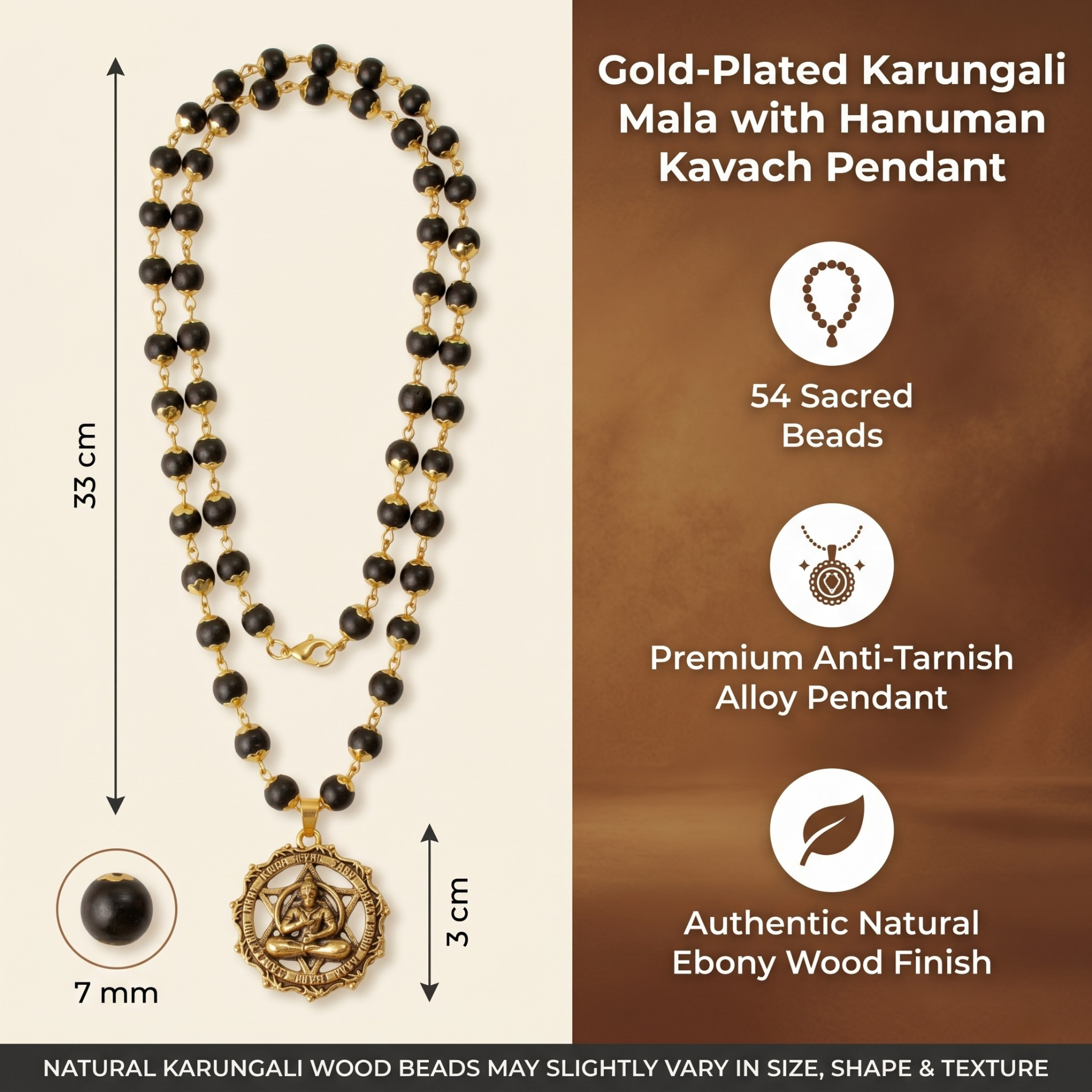 Karungali Mala With Hanuman Kavach