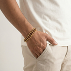 Gold Plated Rudraksha Bracelet